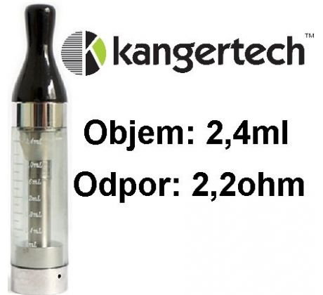 Kangertech CC/T2 clearomizer 2,4ml 2,2ohm Black