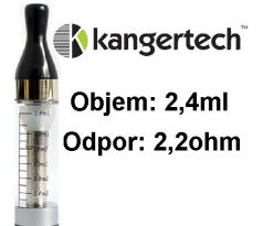 Kangertech CC/T2 clearomizer 2,4ml 2,2ohm Clear