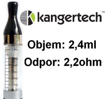 Kangertech CC/T2 clearomizer 2,4ml 2,2ohm Clear