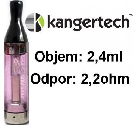 Kangertech CC/T2 clearomizer 2,4ml 2,2ohm Purple