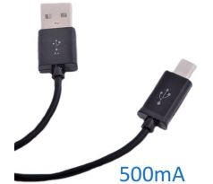 Univerzální USB-MICRO USB kabel 500mA Black