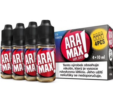 Liquid ARAMAX 4Pack USA Tobacco 4x10ml-12mg