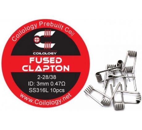 Coilology Fused Clapton předmotané spirálky SS316 0,47ohm 10ks