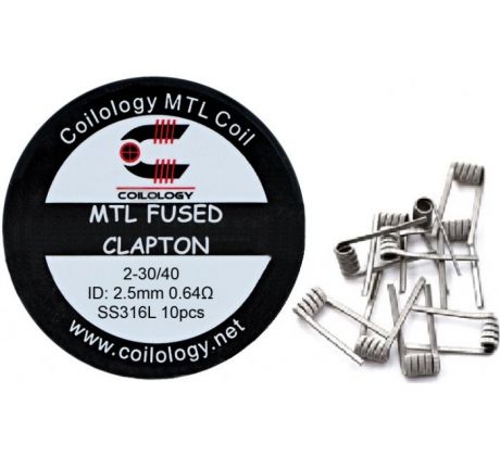 Coilology předmotané spirálky MTL Fused Clapton SS316L 0.64ohm