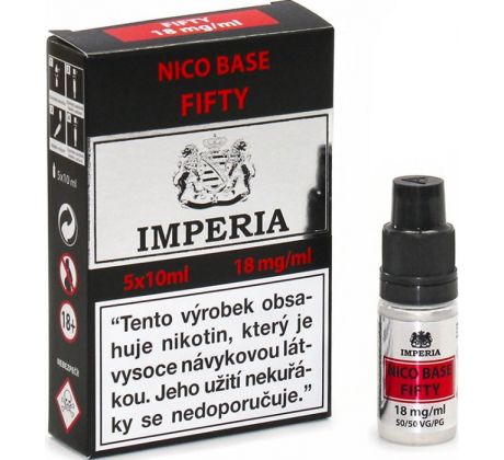 Nikotinová báze CZ IMPERIA 5x10ml PG50-VG50 18mg
