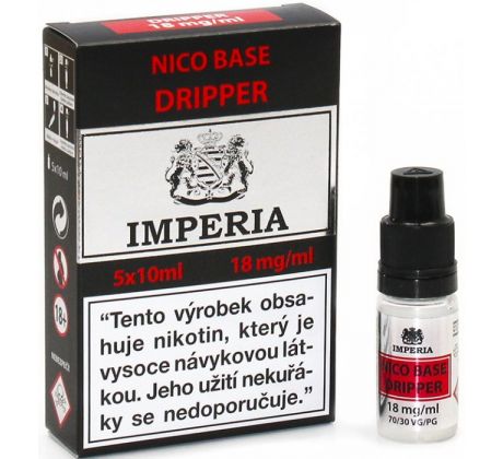 Nikotinová báze CZ IMPERIA Dripper 5x10ml PG30-VG70 18mg