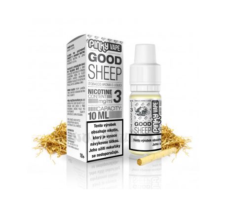 Pinky Vape 10ml / 0mg: Good Sheep (Tabák prémium)