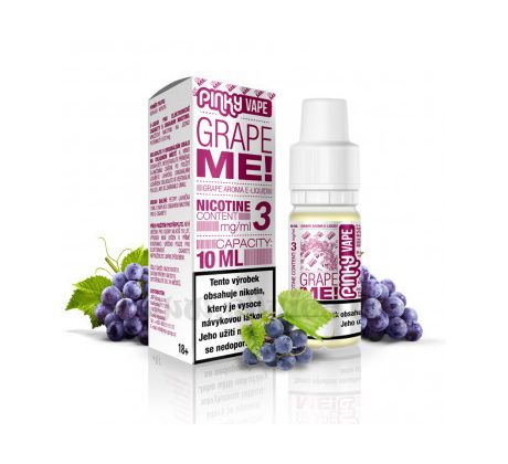 Pinky Vape 10ml / 0mg: Grape Me! (Hroznové víno)