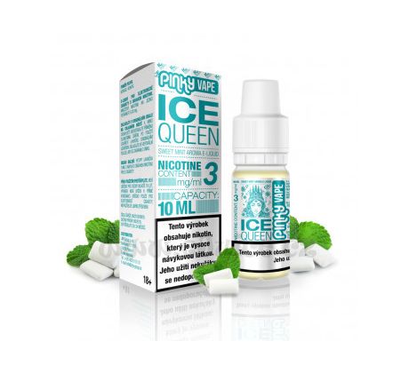 Pinky Vape 10ml / 0mg: Ice Queen (Sladká máta)