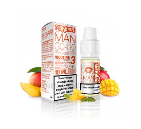 Pinky Vape 10ml / 0mg: Man Go-Go (Mango)