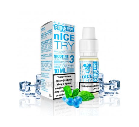 Pinky Vape 10ml / 0mg: nIce Try (Ledový bonbon)