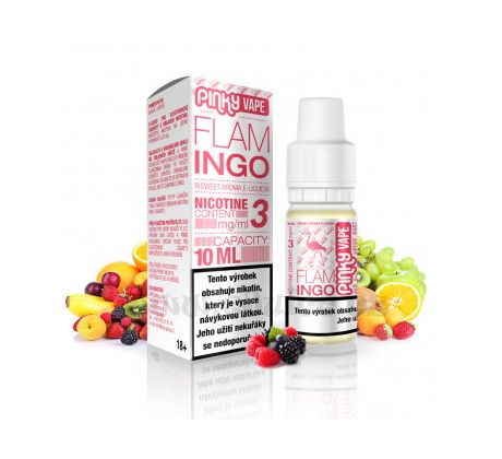 Pinky Vape 10ml / 12mg: Flamingo (Ovocný mix)