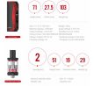 Smoktech Priv N19 Grip 1200mAh Full Kit 7-Color Black