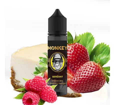 Monkey liquid Seržant (Cheesecake s jahodovo-malinovým topingem) Shake & Vape 12ml