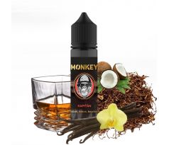 Monkey liquid Kapitán (Jemný tabák s kokosem a bourbonem)  Shake & Vape 12ml