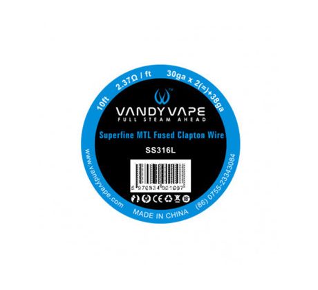 Vandy Vape SS316L MTL Fused Clapton 3m