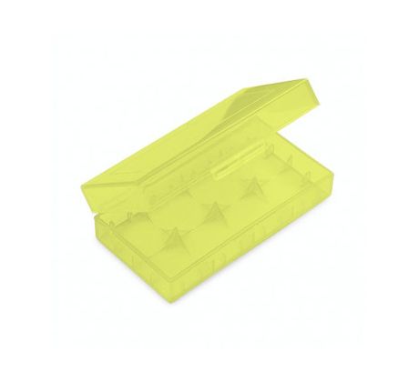 Plastové ochranné pouzdro pro baterie 2x18650 (Žluté)