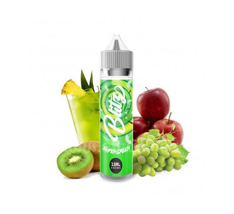 Blitz Shake & Vape: Super Green (Kaktus, kiwi, bílé hrozno a jablko) 18ml