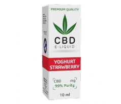 CBD Vape Liquid 10 ml  - Strawberry Yoghurt 600mg (6%)