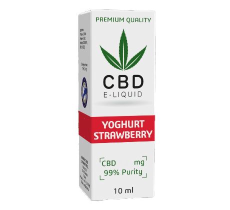 CBD Vape Liquid 10 ml  - Strawberry Yoghurt 600mg (6%)