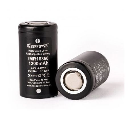 Keeppower baterie typ 18350 1200mAh 10A