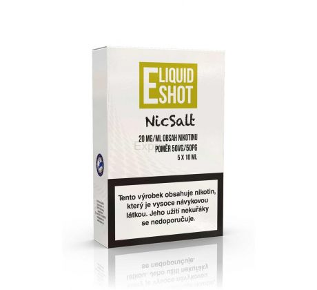 5 pack E-Liquid Shot Booster NicSalt 50PG/50VG 20 mg/ml