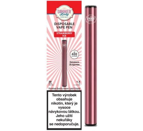 Dinner Lady Vape Pen elektronická cigareta Strawberry Ice 20mg