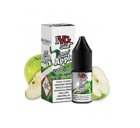 E-liquid IVG Salt 10ml / 10mg: Sour Green Apple (Kyselé jablečné bonbony)