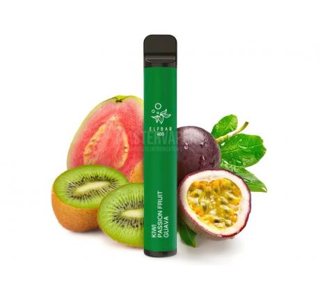 Elf Bar 600 - 20mg - Kiwi Passion Fruit Guava (Kiwi, Marakuja, Kvajáva)