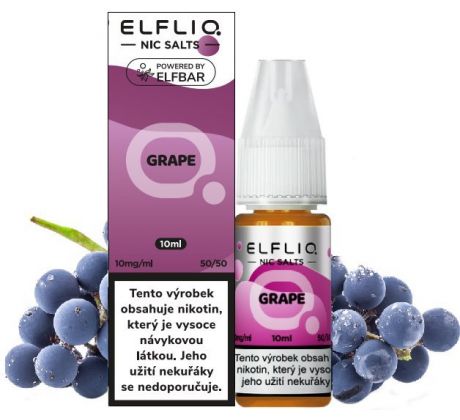 Liquid ELFLIQ Nic SALT Grape 10ml - 10mg