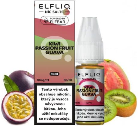 Liquid ELFLIQ Nic SALT Kiwi Passion Fruit Guava 10ml - 10mg