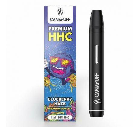 CANAPUFF BLUEBERRY HAZE 96 % HHC - JEDNORÁZOVKA, 1 ML