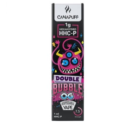 CANAPUFF DOUBLE BUBBLE OG 96 % HHC-P - JEDNORÁZOVKA, 1 ML