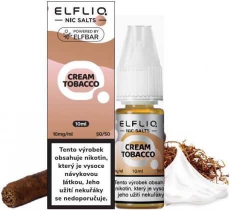 Liquid ELFLIQ Nic SALT Cream Tobacco 10ml - 10mg