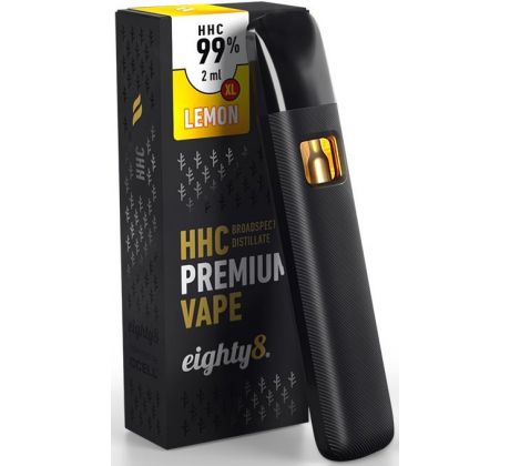 Eighty8 HHC Vaporizační pero, 99% HHC Vape Lemon 2ml