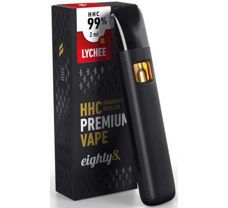 Eighty8 HHC Vaporizační pero, 99% HHC Vape Lychee 2ml