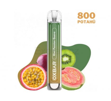 OXBAR C800 KIWI PASSION GUAVA elektronická cigareta, 800 potahů, 16mg nikotinu