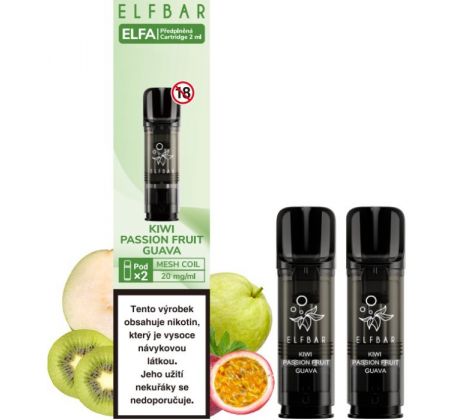 Elf Bar ELFA Pods cartridge 2Pack Kiwi Passion Fruit Guava 20mg