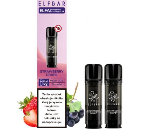 Elf Bar ELFA Pods cartridge 2Pack Strawberry Grape 20mg