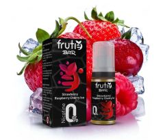 Liquid Frutie BAR Juice - Chladivá jahoda, malina, třešeň (Strawberry Raspberry Cherry Ice) 10ml - 0mg