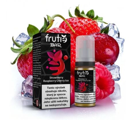 Liquid Frutie BAR Juice - Chladivá jahoda, malina, třešeň (Strawberry Raspberry Cherry Ice) 10ml - 10mg