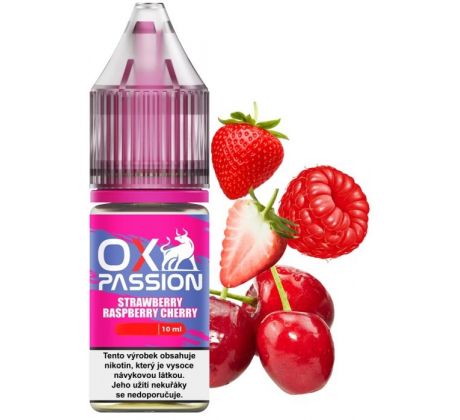 Liquid OXVA OX PASSION Salts Strawberry Raspberry Cherry 10ml - 20mg