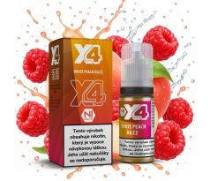 Liquid X4 Bar Juice - Broskev a malina (White Peach Razz) 10ml - 20mg