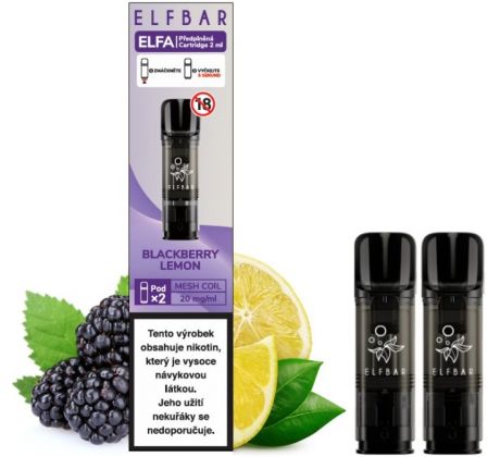 Elf Bar ELFA Pods cartridge 2Pack Blackberry Lemon 20mg 2Pack