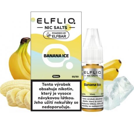 Liquid ELFLIQ Nic SALT Banana Ice 10ml - 10mg