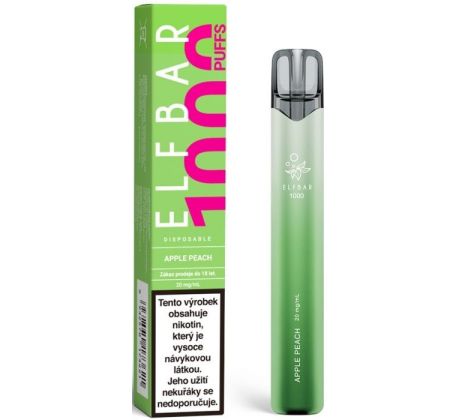 Elf Bar 1000 elektronická cigareta 20mg Apple Peach