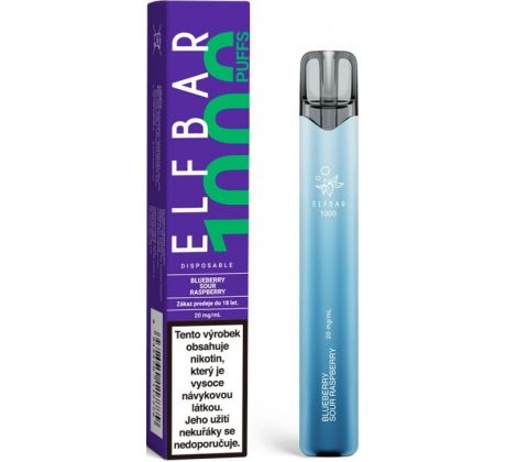 Elf Bar 1000 elektronická cigareta 20mg Blueberry Sour Raspberry