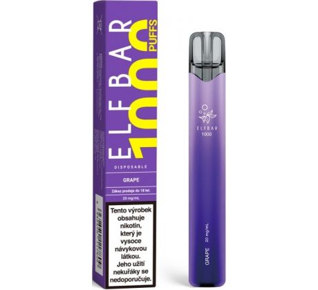Elf Bar 1000 elektronická cigareta 20mg Grape