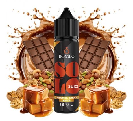 Příchuť Bombo Solo Juice S&V 15ml Caramel Choco Nuts (Čokoláda s karamelem a ořechy)