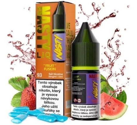 Liquid Nasty LIQ Salt Fruit Fusion 10ml - 20mg (Žvýkačka, Vodní meloun, Jahoda)
